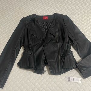 Elle Women's Black Leather Jacket NWT VEGAN